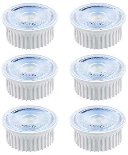NCC-Licht 6x LED Modul 50mm für Einbauleuchten 5W Kaltweiß 6500K | Kompaktes LED-Modul Ø50x22mm für Direktanschluss an 230V, ersetzt 50W Reflektorlampen in Einbaustrahlern