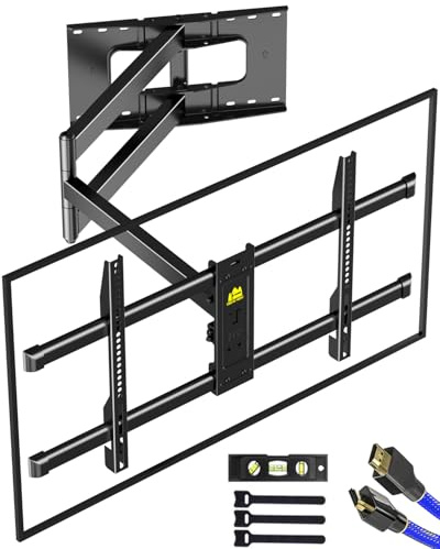 FORGING MOUNT Long Arm TV Mount Full Motion Wall Mount TV Bracket with 43 inch Extension Articulating Arm TV Wall Mount, Fits 42 to 80 Inch Flat/Curve TVs Holds up to 100 lbs,VESA 600x400mm Compatible