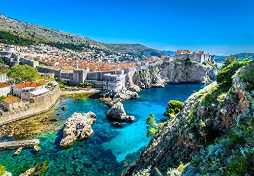 Lyf Jigsaw Puzzle 1000 Piece - Mediterranean Marvel Series 01 Dubrovnik Croatia Premium Quality Puzzles for Adults 1000 Piece Finished Size is 28.9 inches x 20.1 inches (73.5 cm x 51.0 cm)