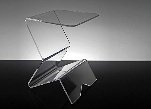Slato Modernes Design aus transparentem Acryl, Dagmar (30 × 30 × H42 cm)