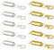 YUE QIN 10 Stück Magnetverschluss Kette Magnetischer Karabinerverschluss Magnetische Schmuckverschlüsse für Armband Halskette Making (Gold und Silber)