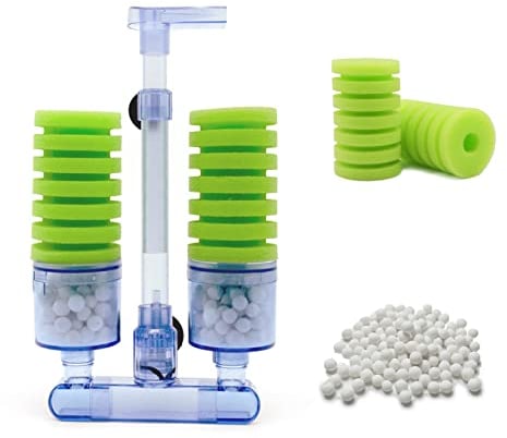 boxtech Aquarium Filter, Zubehör für Aquarium Filter, leiser Biorb Filter für kleine und große Aquarien (Double Sponge Green)