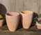 2er Set Blumentopf echt Terrakotta ca. 26 cm hoch, Übertopf für Garten und Wohnung Terracotta Mediterran Balkon Deko Terrasse