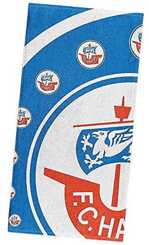 F.C. Hansa Rostock Velourstuch - Hansa Kogge - Strandtuch 70 x 140 cm Badetuch - Plus Lesezeichen Wir lieben Fußball