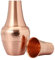 HealthGoodsIn - Frasco de cobre puro con vaso para agua potable | Capacidad del frasco - 1,4 litros (47,3 onzas líquidas de EE. UU.) | Capacidad del vaso - 250 ml (8,4 onzas líquidas de EE. UU.)
