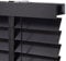 Holz Jalousie 50mm - Schwarz - 100 cm x 175 cm - Fenster und Tür Jalousie - Holz-Jalousie