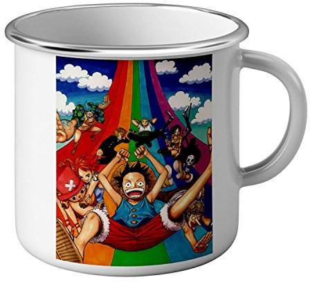 French Unicorn Mug Emaillé Metal One Piece Luffy Manga Arc En Ciel Manga Cartoon Japon Animé