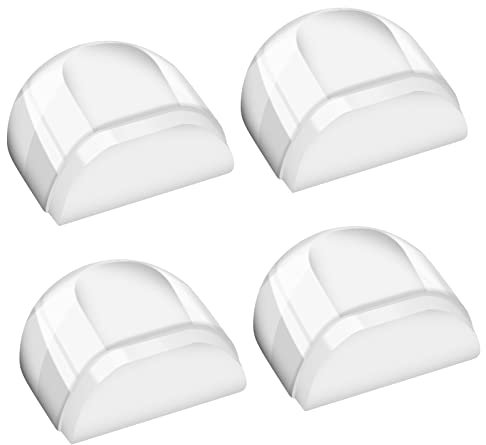 4 Pcs Floor Door Stoppers Clear Oval Self-Adhesive Door Buffers Acrylic Invisible Door Stoppers, Protect Most Door Wall from Damage and Furniture, for Bathroom Bedroom Kitchen