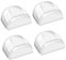 4 Pcs Floor Door Stoppers Clear Oval Self-Adhesive Door Buffers Acrylic Invisible Door Stoppers, Protect Most Door Wall from Damage and Furniture, for Bathroom Bedroom Kitchen
