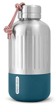 Black+Blum Explorer Vacuum Flask - Stainless Steel Leak Proof Water Bottle with Carry Loop - BPA Free Drinks Bottle for Hot or Cold Drinks, Hiking and Gym - Ocean, Small, 650ml