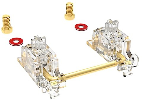 DUROCK Stabilizer V3, Screw in Stabilizers with 2u 6.25u 7u Wires, PCB Mount Keyboard Stabilizers for Mechanical Keyboards (V3 Clear 80% Kit)