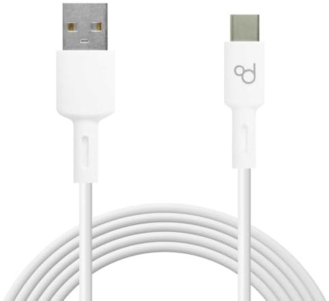 OcioDual Cable USB C Carga Rapida, Cable USB Tipo C Carga Rapida, USBC, 1m 6A 148BA, Blanco, Alimentación y Datos, Accesorio Cargador Rápido, Quick Charge Smartphones, Tablets, Portátil