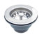 Qrity Bar Cucina Scarico Lavello Presa Scarico Del Lavandino Cesto Tappo Colino, ø 84mm G 1½, Acciaio inossidabile