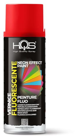 HQS Bomboletta di Vernice Spray 400 ml Fluorescente (Rosso)
