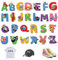Bestickte Aufnäher Alphabet, AZWOOD Patches Zum Aufbügeln von A-Z, leuchtende Farben, Dekorative Bastelflicken zum Aufnähen auf Kleidung, Kleid, Hut, Jeans,Rucksäcke, DIY-Zubehör, 26 Stück