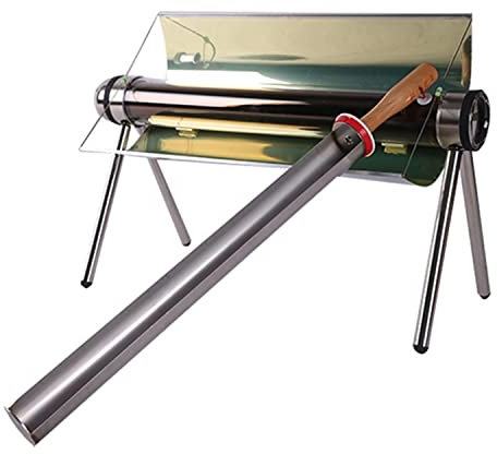 Fornello a Tubo Solare Portatile, Forno Solare Multifunzionale Griglia Solare Fornello for Barbecue Stufa in Acciaio Inossidabile Senza Fumo, Griglia da Campeggio ad Energia Solare for Viaggiare Escur