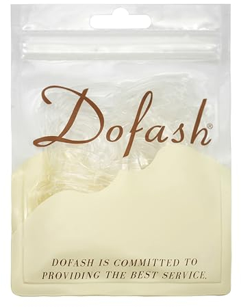 Dofash 2 * 75MM Snag-free Elastic Hair Ties Rubber Bands for Hair Elastic Hair Bands Hair Rubber Bands Hair Elastics for Women's Hair - 150pcs (Clear)