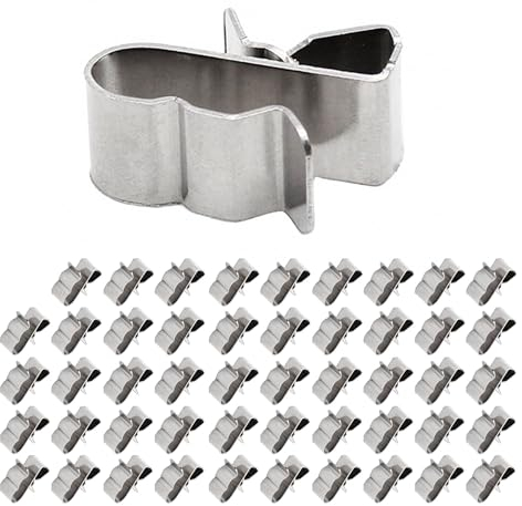 HISports 50 Stück Solar PV Kabelklemmen Solarmodul Kabelclips Edelstahl Anhänger Drahtclips, Edelstahl-Metall Kabelklemmen, Anhängerrahmen-Kabelklemmen, Solarmodule, Solarpanel-Befestigungselemente