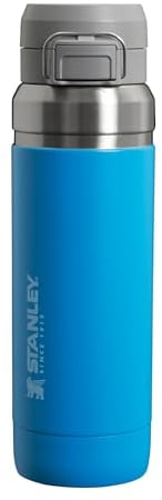Stanley Quick Flip Trinkflasche Edelstahl 1.06L - Hält 18+ Stunden Kalt - Wasserflasche BPA-Frei - Spülmaschinenfest - Druckverschlussdeckel - Thermosflasche Auslaufsicher - Azure