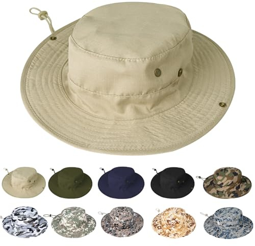 Sun Hats for Men Women Boonie Hat Foldable Fishing Hats UPF 50+ Bucket Hat for Hiking Garden Safari Beach