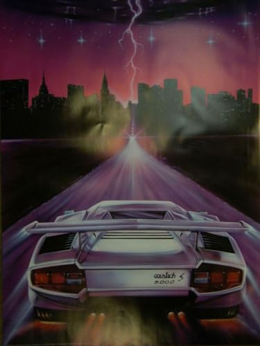 Schwarzlicht Poster | Lamborghini | 64x90cm | ungerahmt | Kunstdruck | Fantasy | Wandbild | Wandposter | Auto | Sportwagen
