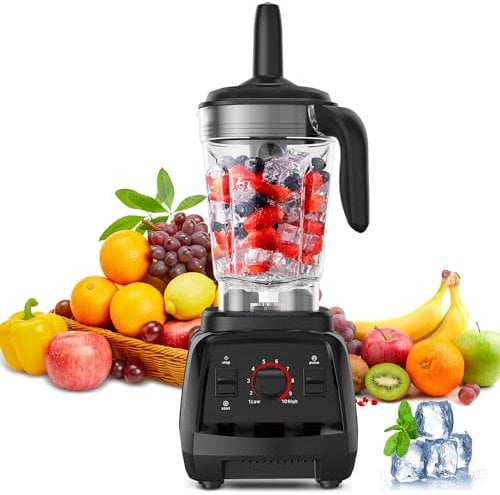 JUSANTE Blender Blender, 1800W Professional Blender for Kitchen with 10 Speed, Powerful 68oz BPA Free Blender for Juice, Smoothie, Dessert (Black)