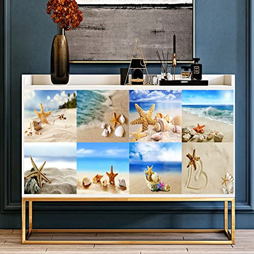 Selbstklebende Fliesenaufkleber Fliesenaufkleber, Blauer Seestern, Strand, zum Aufkleben auf Fliesen, PVC-Fliesenaufkleber für Küche, hitzebeständig, Selbstklebende Fliesen für Wände, wasserfestes Ab