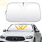 145 x 80 cm Parasol Coche Delantero para Parabrisas, Parasol Reflectante para Coche, Parasoles Cubierta de Parabrisas, Parasol de Parabrisas Plegable para la Mayoría de Coches