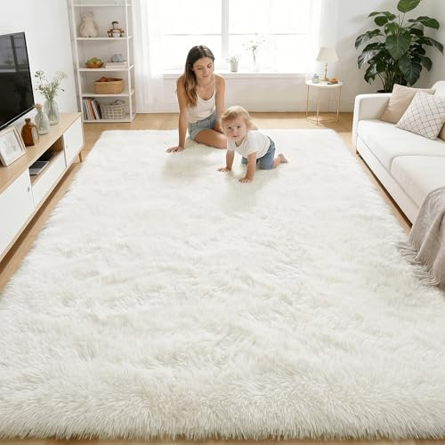 OLANLY Teppich für Wohnzimmer, Schlafzimmer, maschinenwaschbar, 100 x 150 cm, weicher Flauschiger Nachtteppich, Bodenmatte für den Innenbereich, für Jungen, Mädchen, Schlafzimmer
