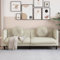 Willood Sofa mit Kissen 3-Sitzer Creme Samt, Polstersofa Loungesofa Couch für Wohnzimmer, Designsofa Wohnzimmersofa Sitzmöbel, Modern