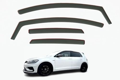 Set Of 4 Wind Deflectors Compatible with VOLKSWAGEN GOLF 7 5-door Hatchback 2013 2014 2015 2016 2017 2018 2019 2020 Models