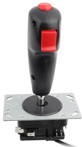 Joystick Flight Joystick 8 Way Flight Joystick Trigger Top Fire Button Game Parts Rot Schwarz