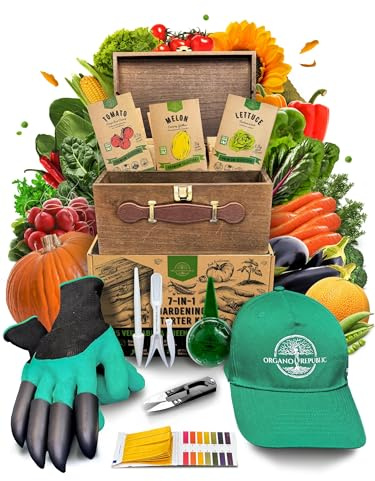 75 Vegetable & Greens Seeds Variety Pack, Garden Seed Starter Kit - Over 44,700 Non-GMO Heirloom Seeds for Planting Vegetables and Greens, Seed Box with Gardening Supplies, Gardening Gifts
