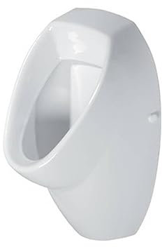 Urinal, Pissoir, Zulauf verdeckt von hinten, weiß NEU mit Befestigungsset