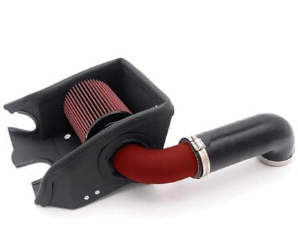 Presa D'aria Dell'auto Per VW Per Golf 7 Per Jetta Per Passat 1.2 Per Sharan Per Touran Per TSI 1.4 Tubo Induzione Aspirazione Aria Alluminio + Filtro Scudo Termico(RED and BLACK)