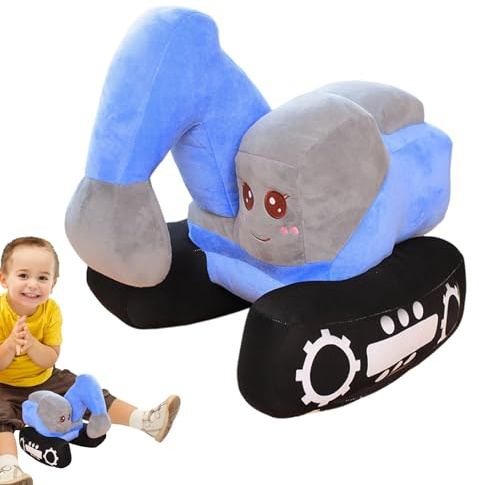 ycezw Bagger Kissen - Cartoon BAU Charakter Kissen | Retro für 10 Zoll Grabfahrzeuge Couch Couch Geschenk für Mädchen für Erwachsene