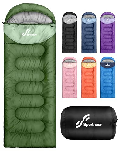 Sportneer sovsäck utomhus, vintersovsäck för vuxna och barn – varm, lätt och bärbar – camping, vandring, backpacking – filt sovsäck utomhus 2 kg