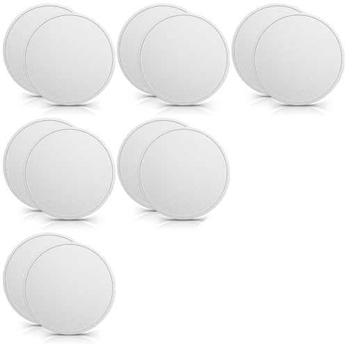 Aboiled 12 Pcs Blank, Engraving Blanks Coins Threaded Edged 40 mm with Acrylic Protection Box Silver