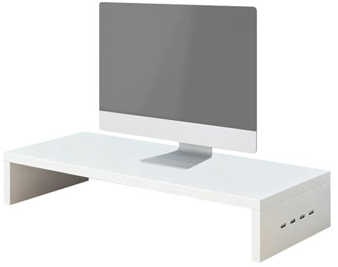 Generisch Adjustable Computer Monitor Stand for Less Neck Strain, Monitor Raiser for Desk, Ergonomic Desk Organiser, Laptop, Desktop Riser Stand