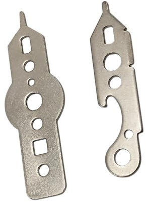 hhfvvda Dart Wrench Tool Kit, Silver Tone, 2-Pack | Multi-Purpose Accessories, For Aluminum Rod & Dart Head Tips, Precision Tighten/Loosen