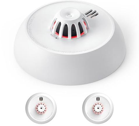X-Sense Heat Alarm with 10-Year Sealed Battery, XH02, 2-Pack | LED indicator & Silence Button, Fast and Accurate Heat Detection Protect Your Home