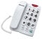 Majestic billy 202 bianco telefono fisso a filo per anziani tasti grandi