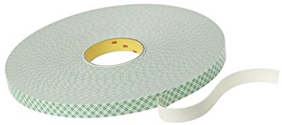3M 4032 Nastro Biadesivo in Schiuma di Uretano, 25 mm X 66 m, 1 Pezzo