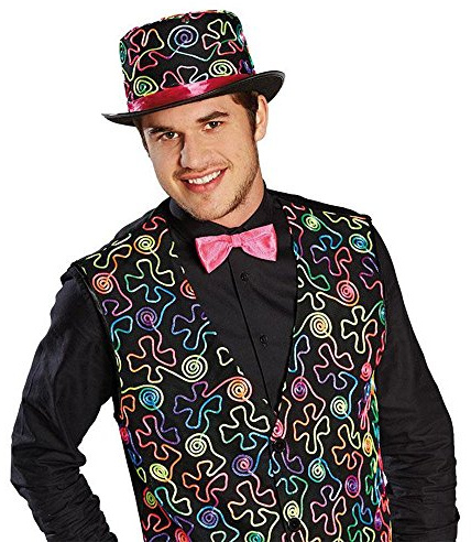 Kostüm Zubehör Zylinder Dandy Neon Karneval Fasching Party Gr.59