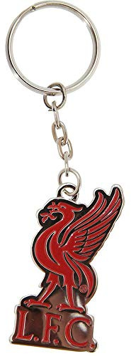 Liverpool FC Official Football Crest Keyring (One Size) (Silver/Red)