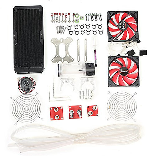 Tutoy Pc Liquido di Raffreddamento 240 Radiatore Kit Pompa Serbatoio della CPU Gpu Blocco della Pompa Serbatoio della Tubazione Ardiglione 3/8 ID