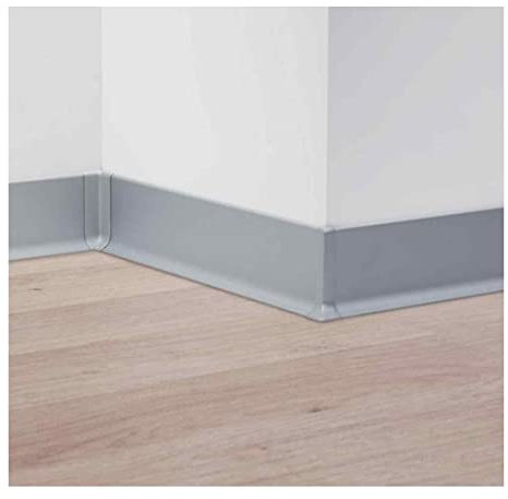 Battiscopa in alluminio anodizzato satinato 90/6S SF Metal Line Profilpas