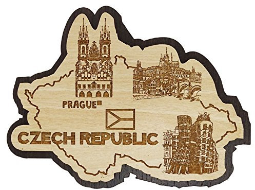 Printtoo Souvenir Tschechische Republik Karte Geschenk Holzgravur Kuehlschrankmagnet