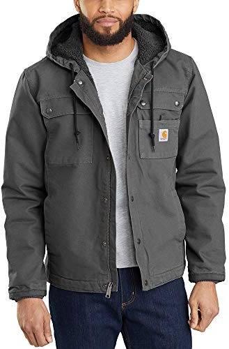 Carhartt Bartlett Veste de travail pour homme (Regular and Big & Tall Sizes), Gris gravier, L longue