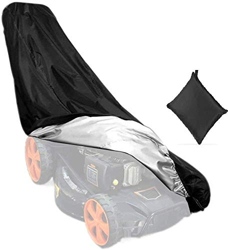 Rasenmäher Abdeckung, 76x25x57x44 Zoll 210D Polysterfasern Wasserdicht Staubdicht Wetterfest Abdeckhaube Staubschutz Rasenmäher Abdeckplane Schutzhülle Schutz Cover